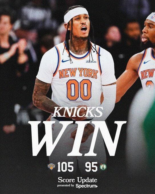 Noche redonda en el Garden: Knicks 2-0 ante Boston 105-95 Knicks 1