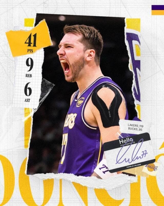 Doncic destaca con 41 puntos en la victoria de Lakers sobre Bucks Doncic scaled
