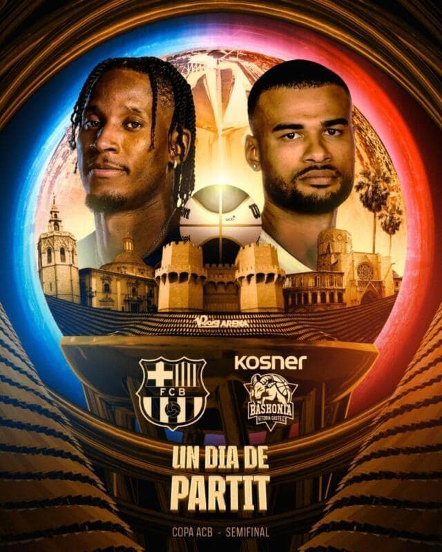 Horario y canal para ver el Barça Basket vs Baskonia hoy en TV Barca Kosner Baskonia scaled